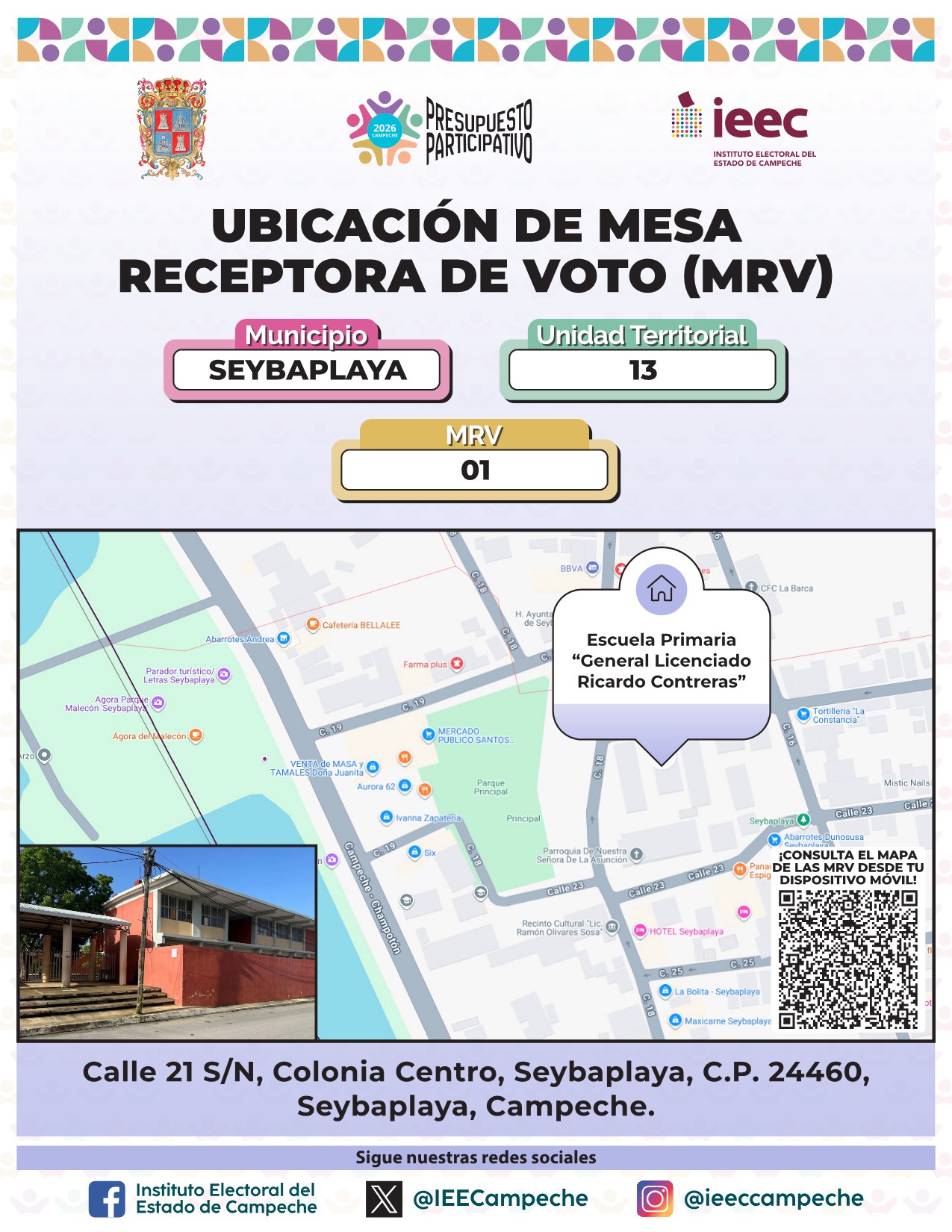 Ubicación de Mesas Seybaplaya 1